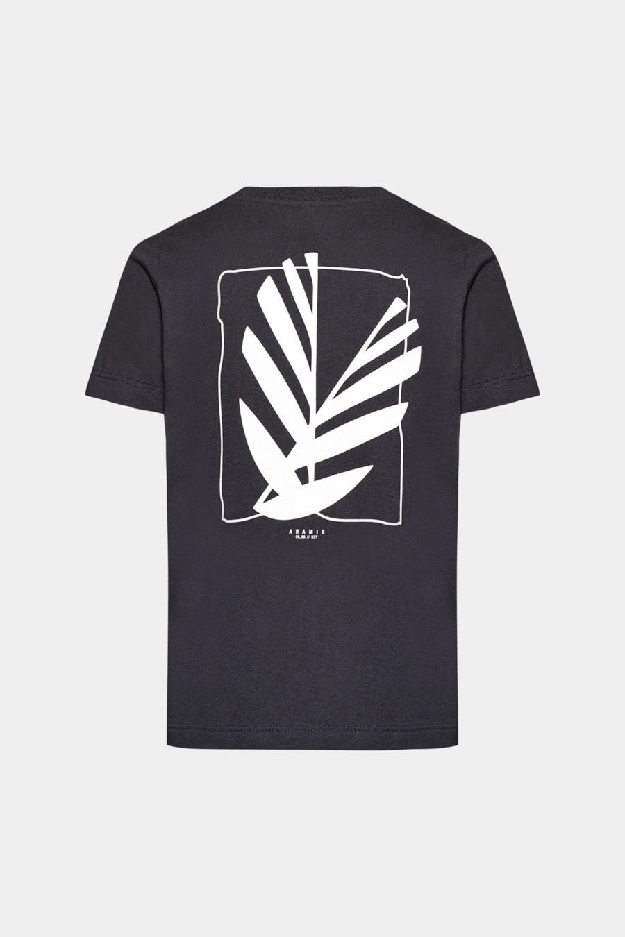Camiseta Manga Curta Infantil Estampa Folha Geometrica Marinho — foto 6 de 6