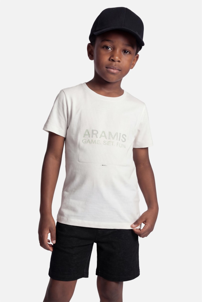 Camiseta Manga Curta Infantil Estampa Game Off White