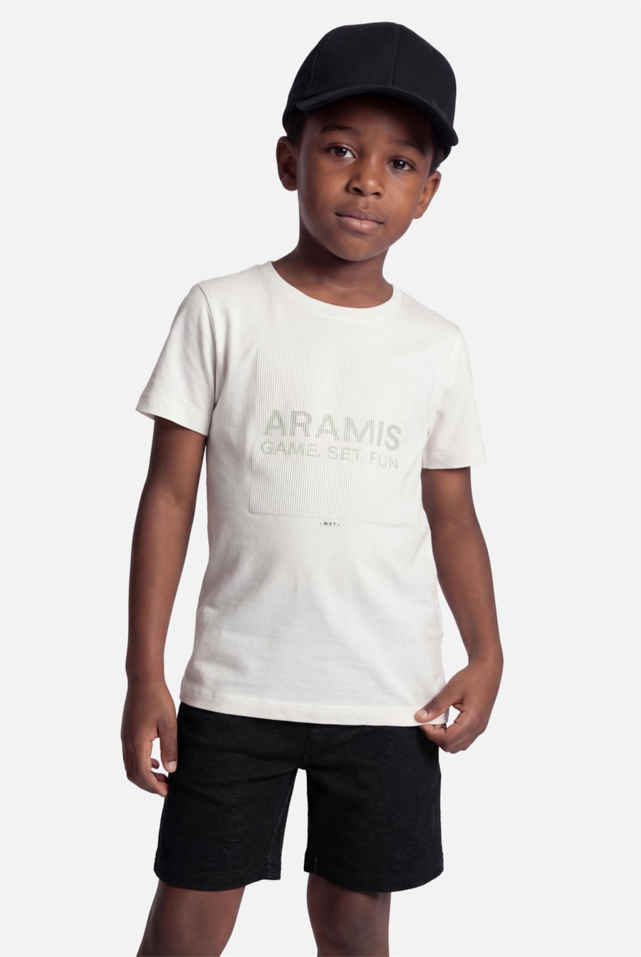 Camiseta Manga Curta Infantil Estampa Game Off White — foto 1 de 4
