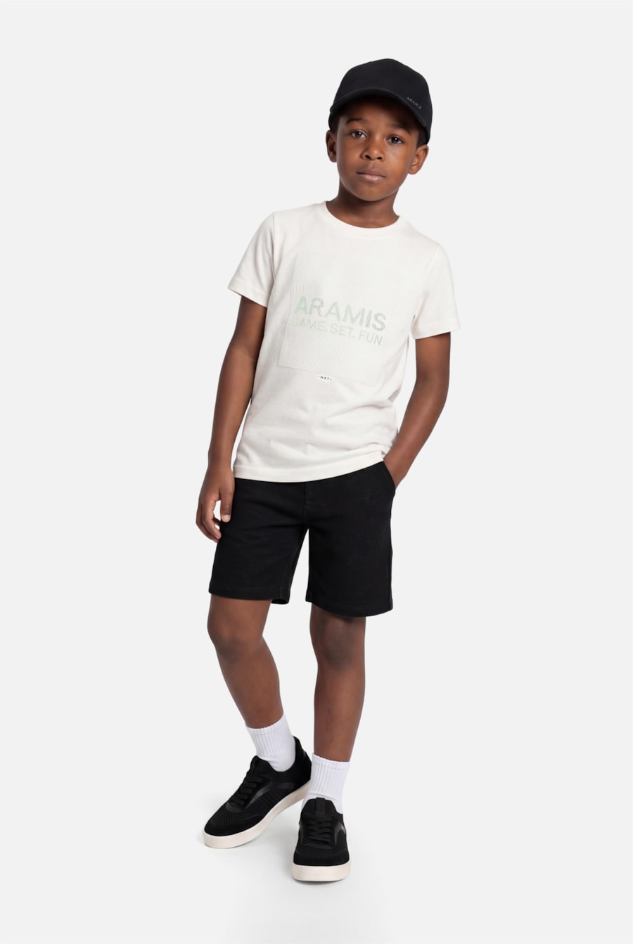 Camiseta Manga Curta Infantil Estampa Game Off White — foto 2 de 4