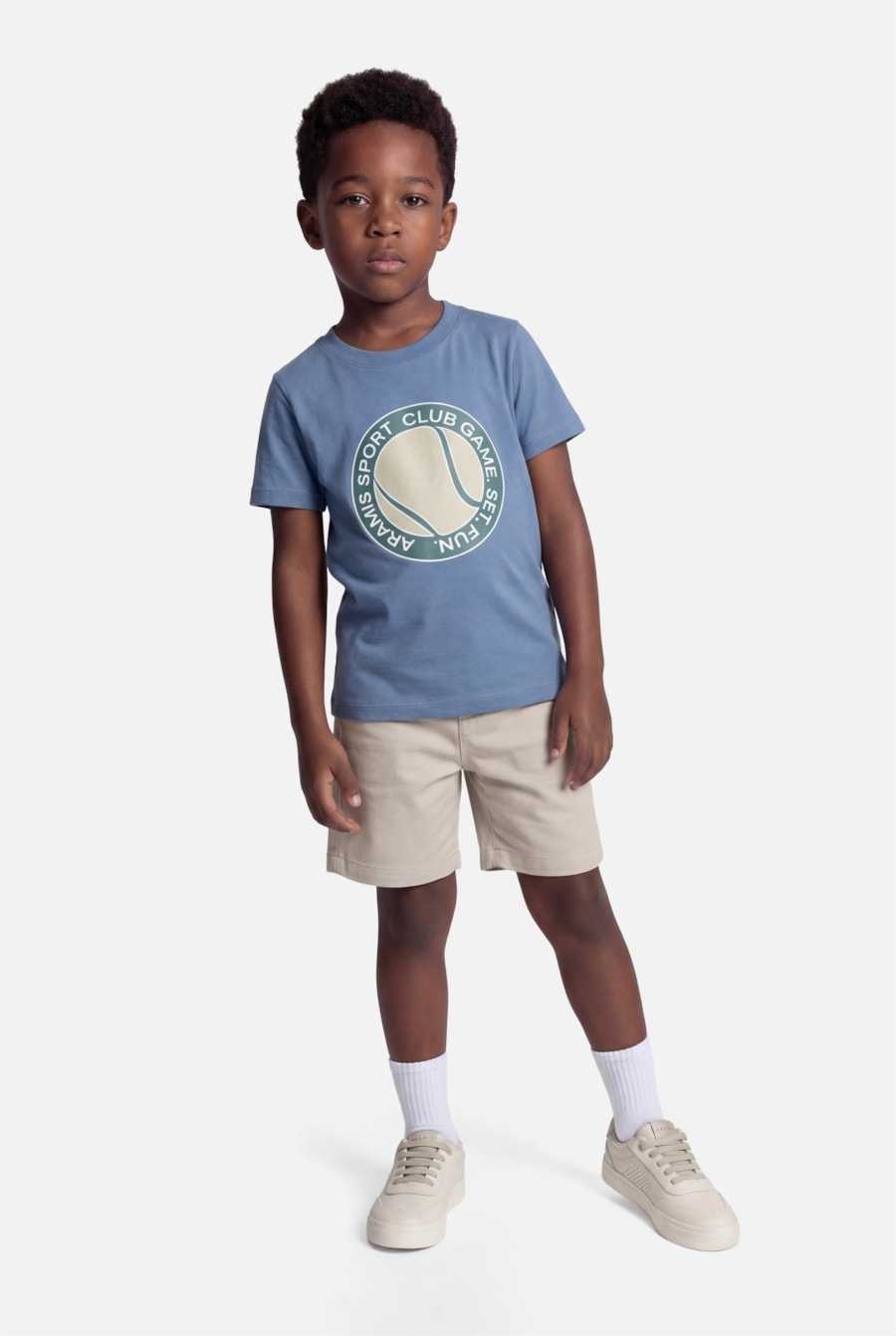 Camiseta Manga Curta Infantil Estampa Logo Tennis Oceano — foto 2 de 3