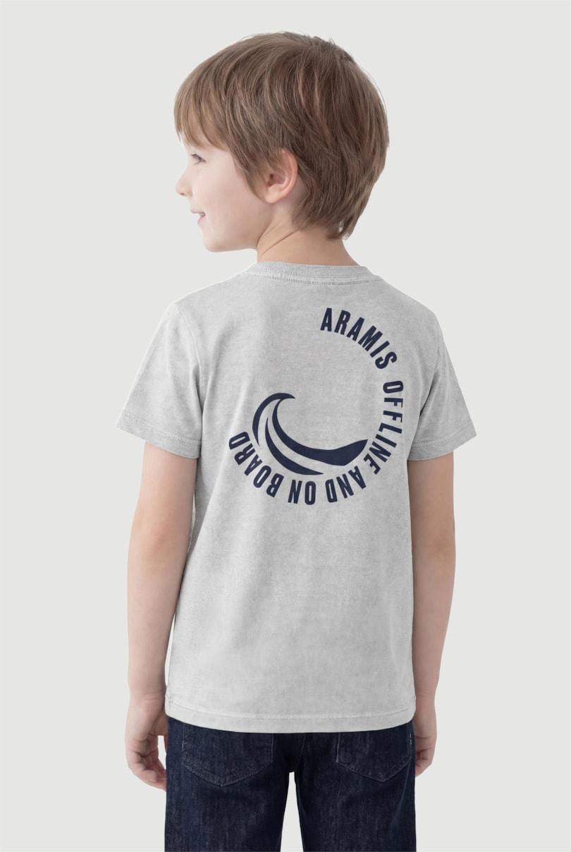 Camiseta Manga Curta Infantil Estampa On Board Gelo 117