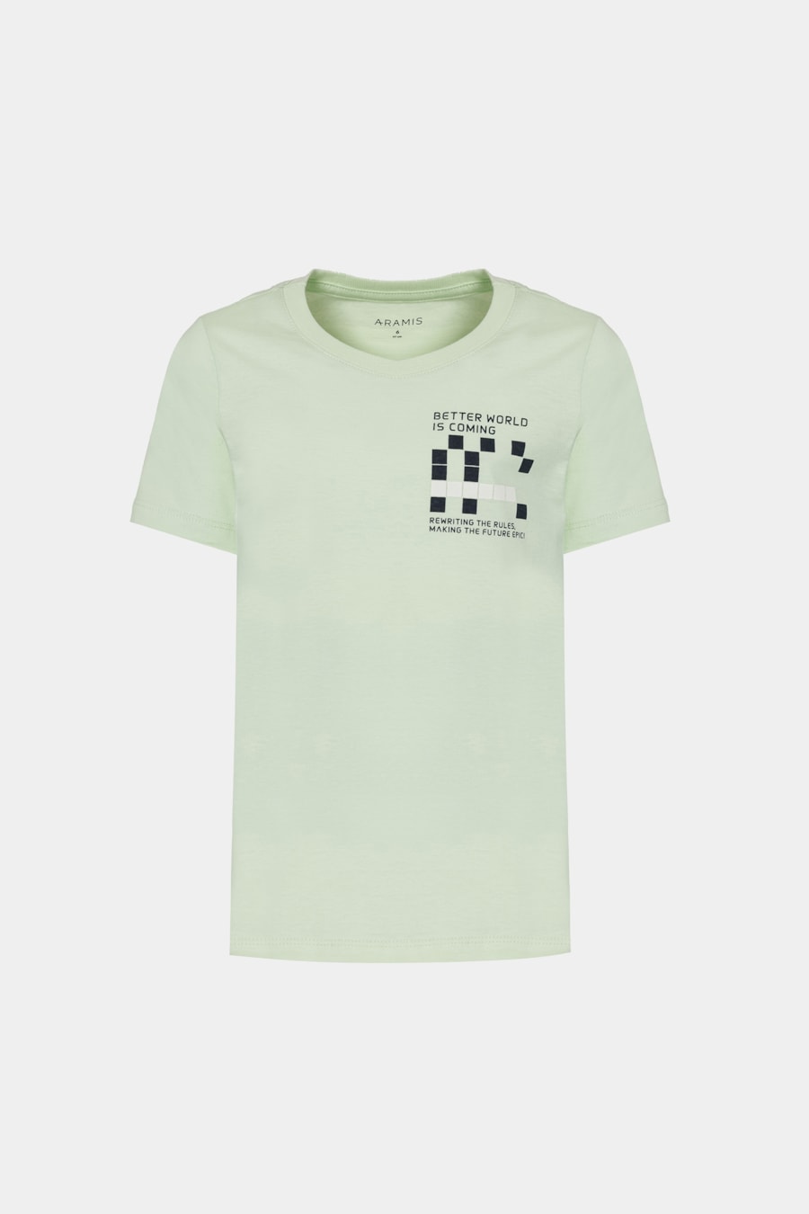 Camiseta Manga Curta Infantil Estampa Pixel Lima — foto 5 de 5