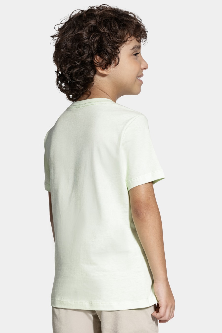 Camiseta Manga Curta Infantil Estampa Pixel Lima — foto 4 de 5