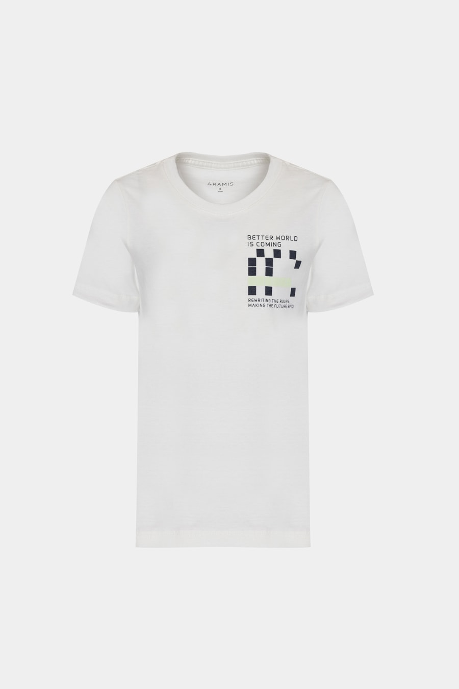 Camiseta Manga Curta Infantil Estampa Pixel Off White — foto 3 de 3