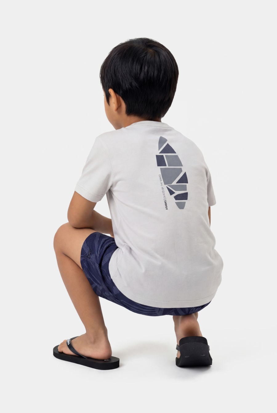 Camiseta Manga Curta Infantil Estampa Prancha Cinza Claro 116 — foto 3 de 5
