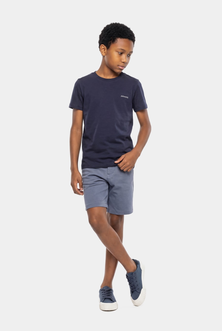 Camiseta Manga Curta Infantil Estampa Prancha Navy — foto 2 de 7