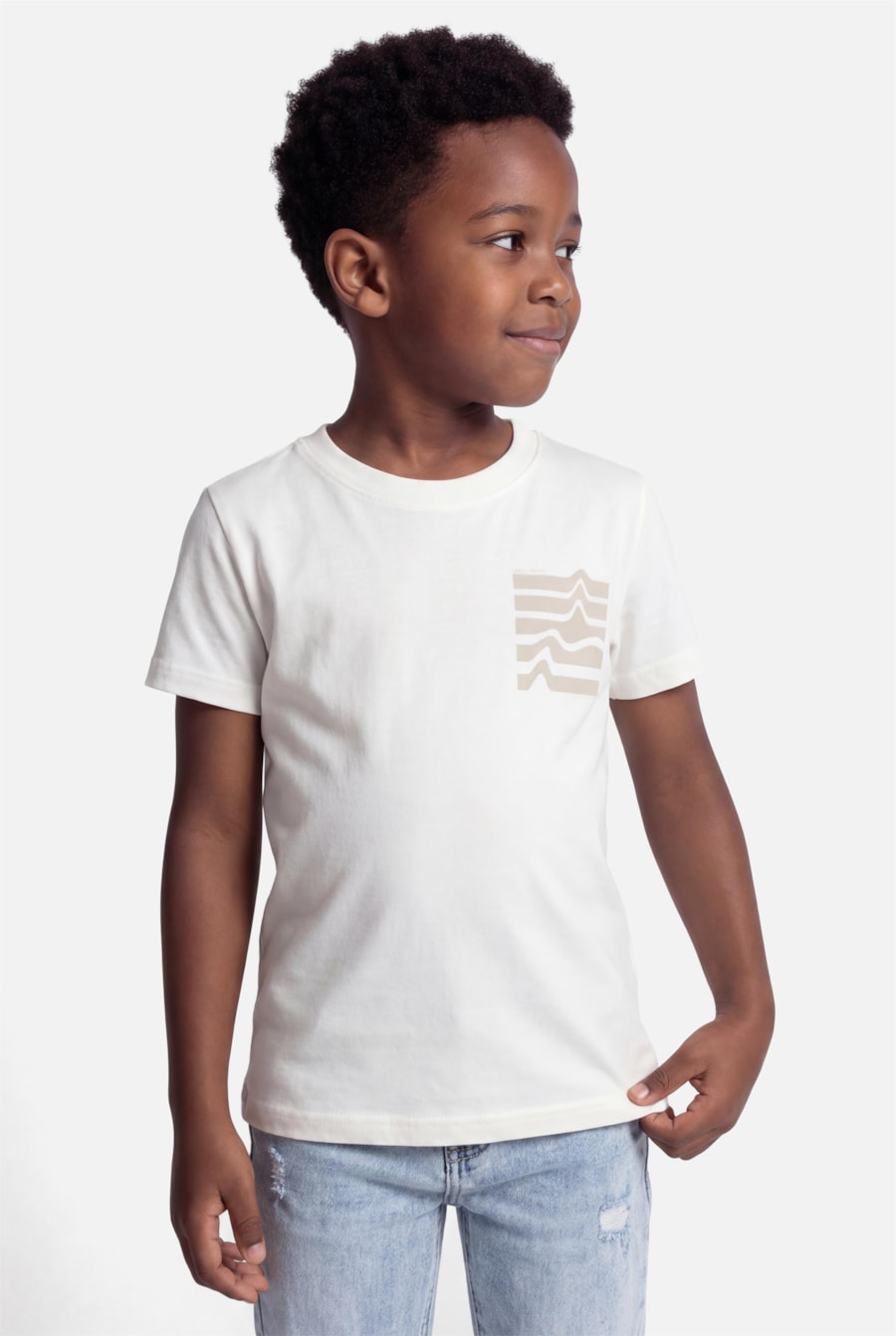 Camiseta Manga Curta Infantil Estampa Slow Off White — foto 1 de 5