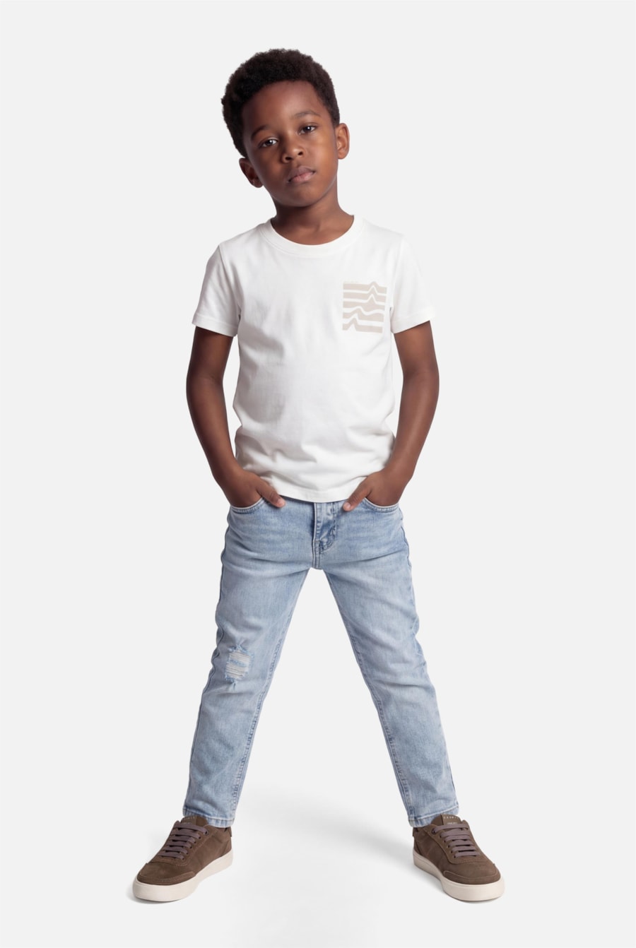 Camiseta Manga Curta Infantil Estampa Slow Off White — foto 3 de 5
