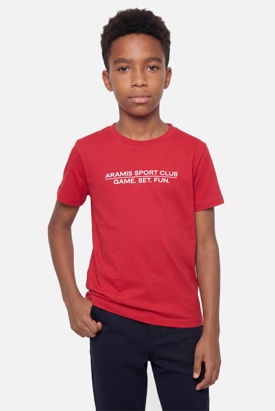Camiseta Manga Curta Infantil Estampa Tenis Club Carmim — foto 1 de 3