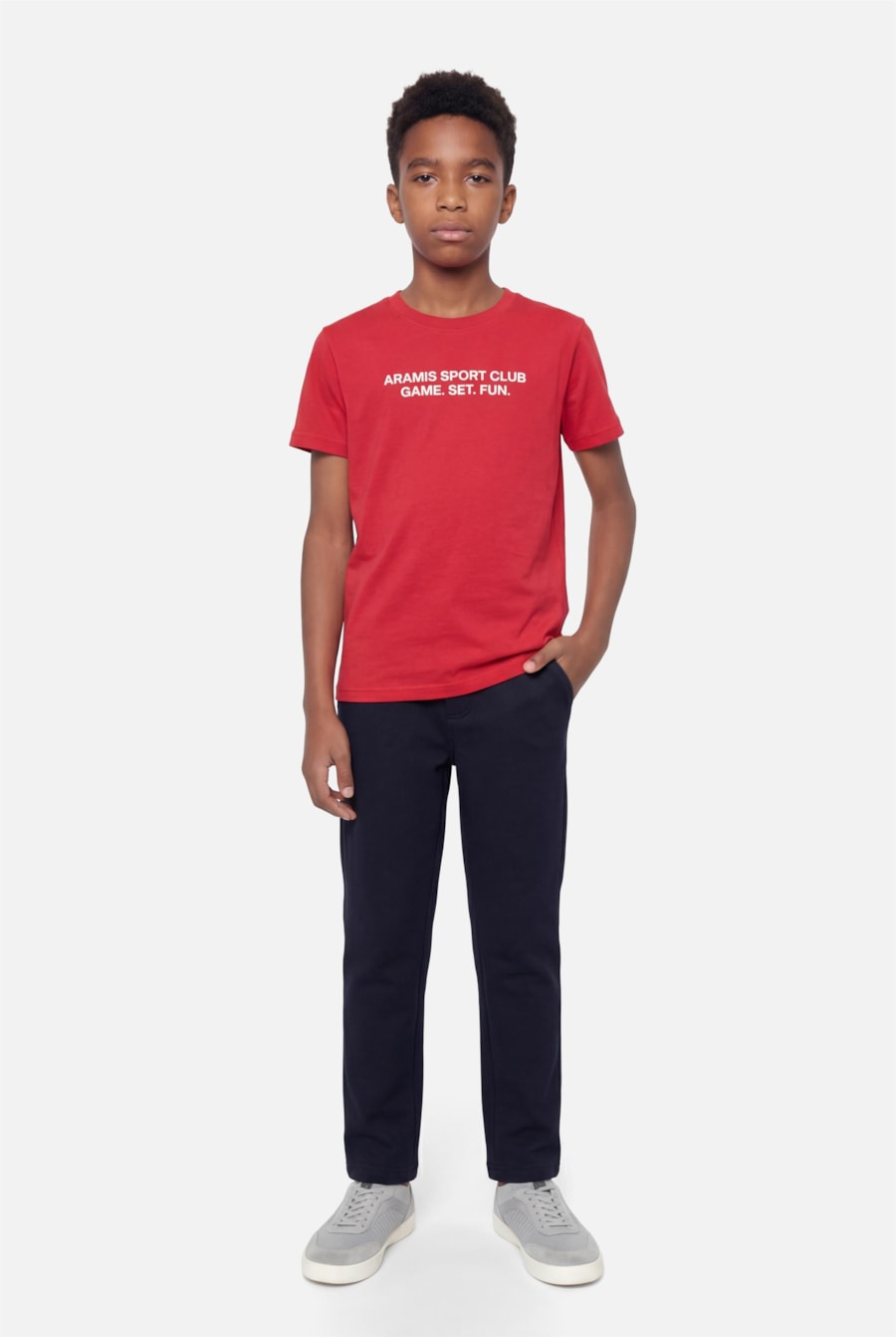 Camiseta Manga Curta Infantil Estampa Tenis Club Carmim — foto 2 de 3