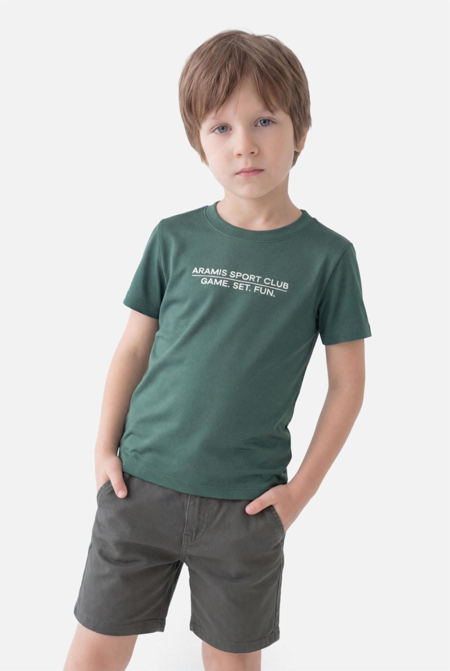 Camiseta Manga Curta Infantil Estampa Tenis Club Floresta — foto 1 de 3