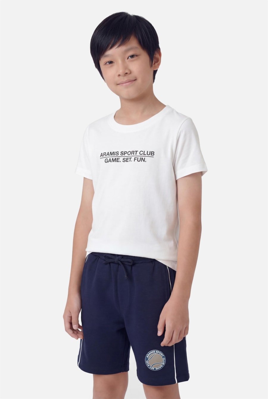 Camiseta Manga Curta Infantil Estampa Tenis Club Off White — foto 1 de 3