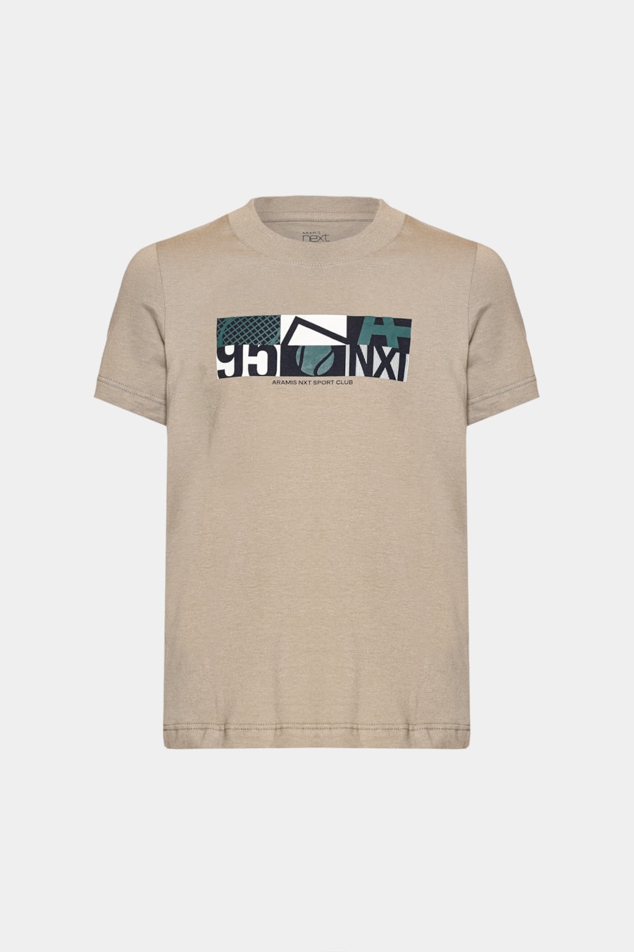 Camiseta Manga Curta Infantil Estampa Tennis Amendoa — foto 3 de 3