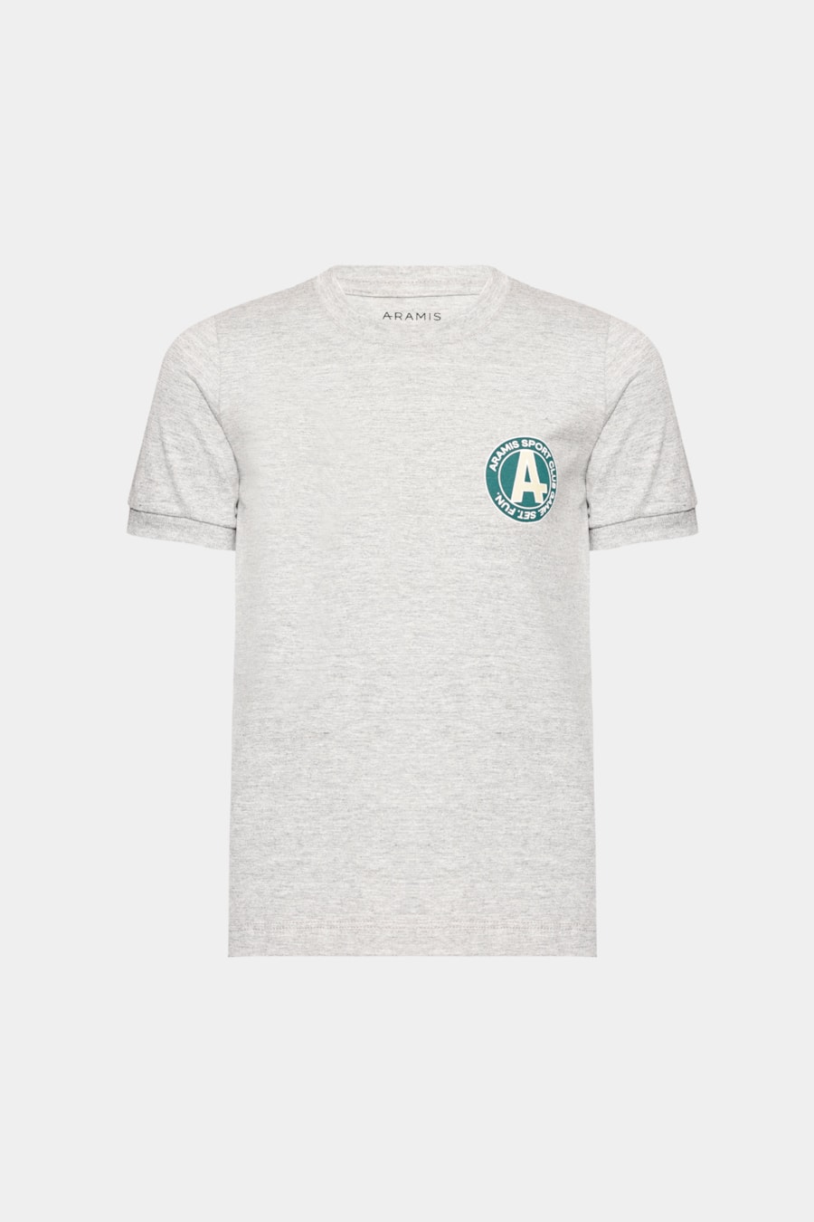 Camiseta Manga Curta Infantil Estampa Tennis Cinza Mescla — foto 4 de 5