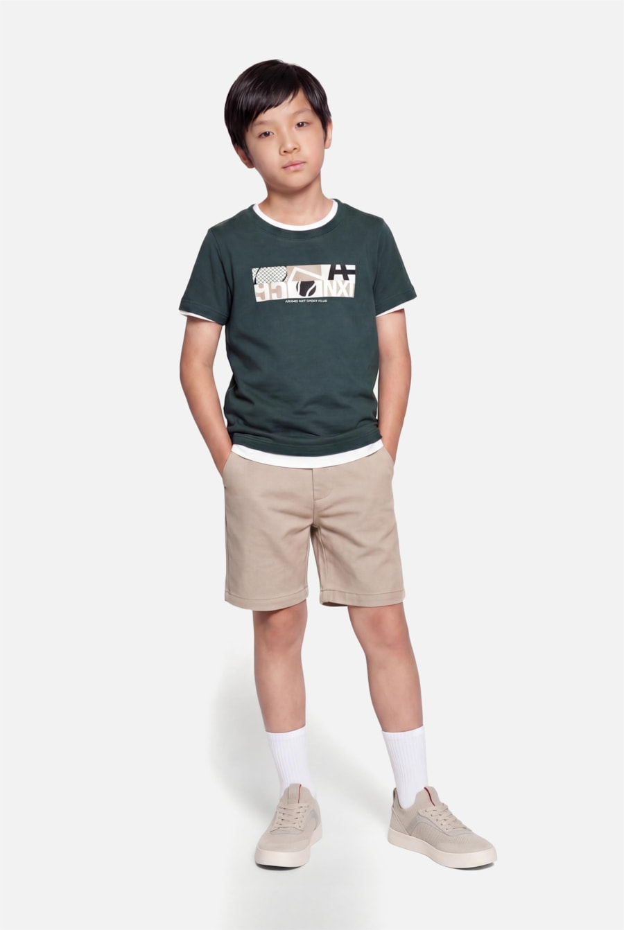 Camiseta Manga Curta Infantil Estampa Tennis Floresta 118 — foto 2 de 3