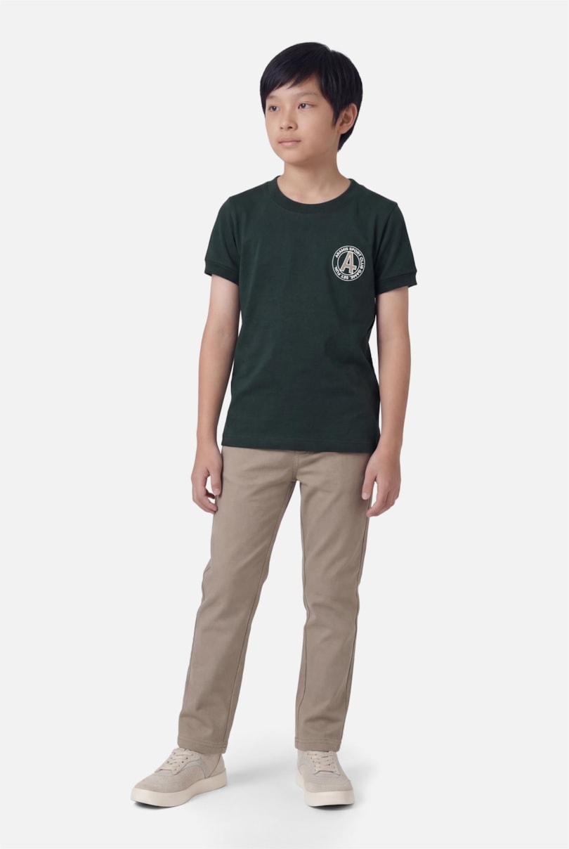 Camiseta Manga Curta Infantil Estampa Tennis Floresta