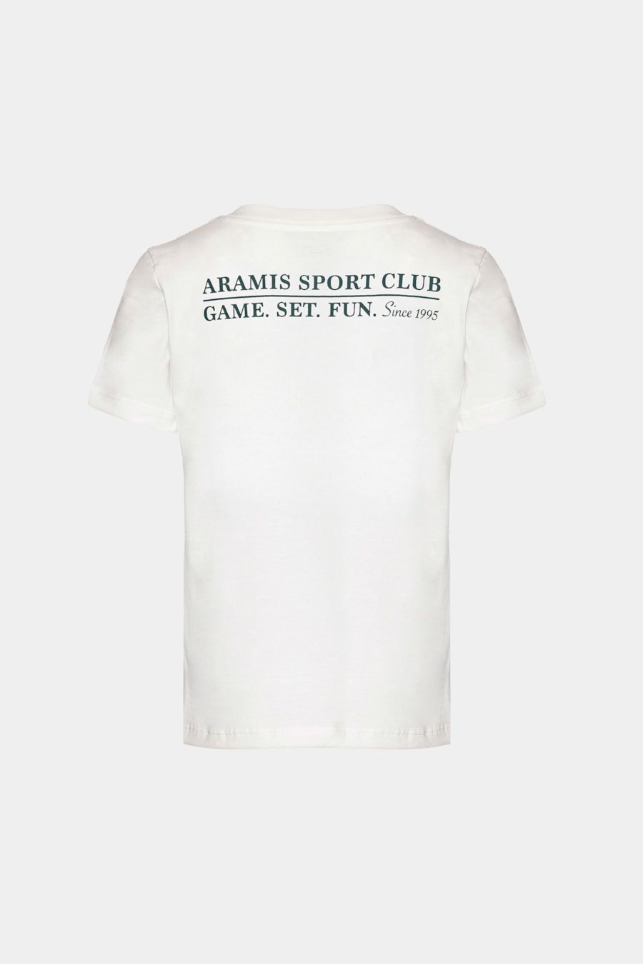 Camiseta Manga Curta Infantil Estampa Tennis Off White — foto 5 de 5