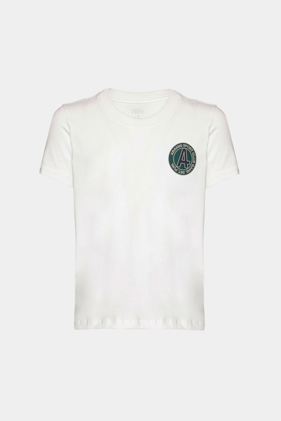 Camiseta Manga Curta Infantil Estampa Tennis Off White — foto 4 de 5