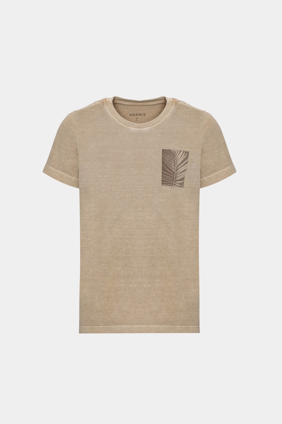 Camiseta Manga Curta Infantil Estonada Folha Areia — foto 3 de 3