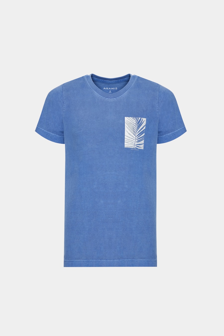 Camiseta Manga Curta Infantil Estonada Folha Azul Royal — foto 3 de 3