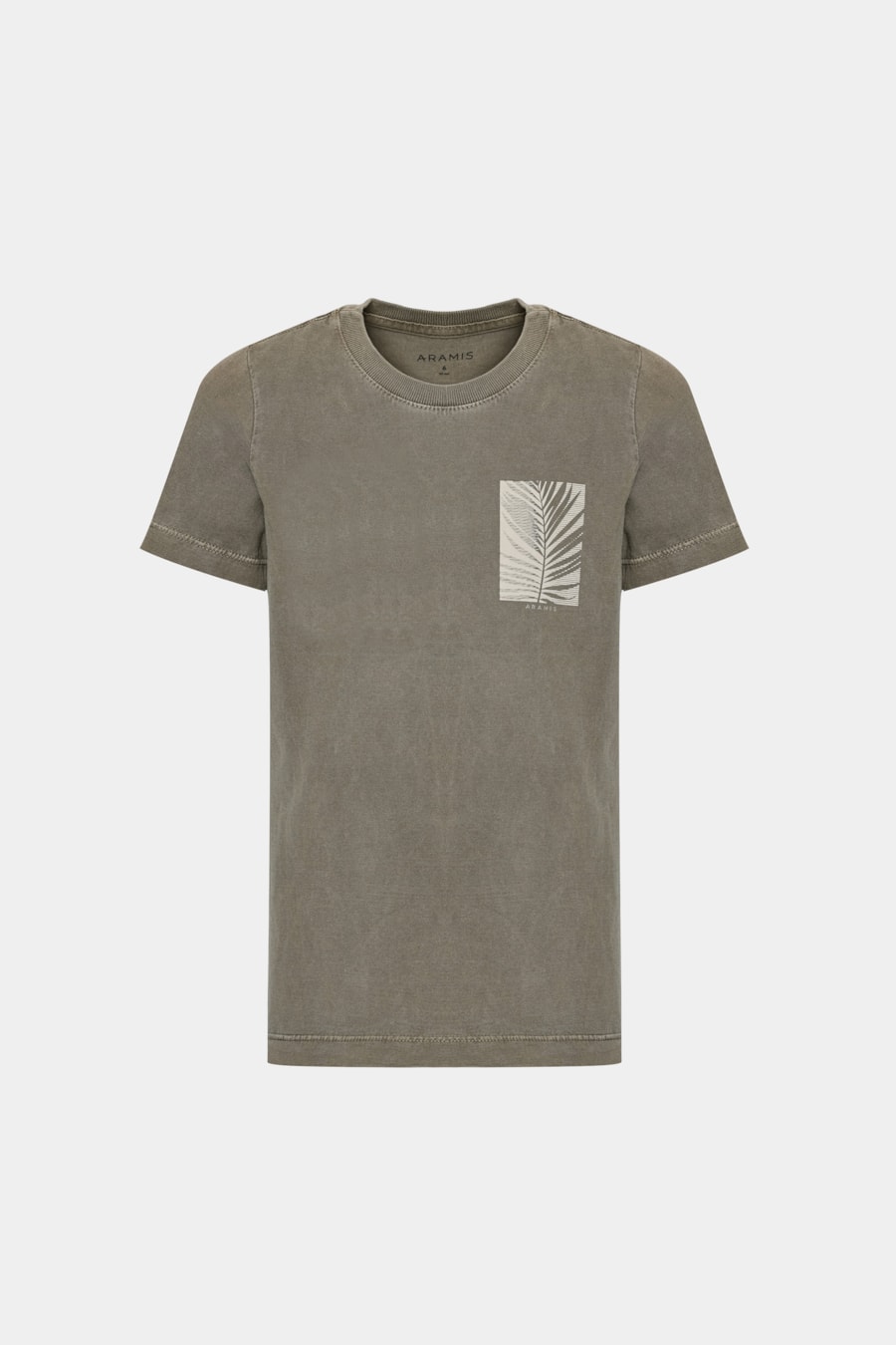 Camiseta Manga Curta Infantil Estonada Folha Oliva