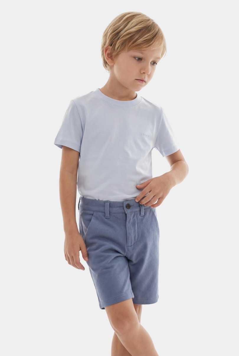Camiseta Manga Curta Infantil Folhagem Branco