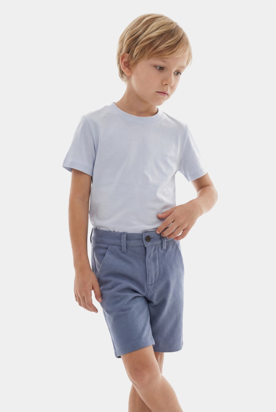 Camiseta Manga Curta Infantil Folhagem Branco — foto 1 de 7