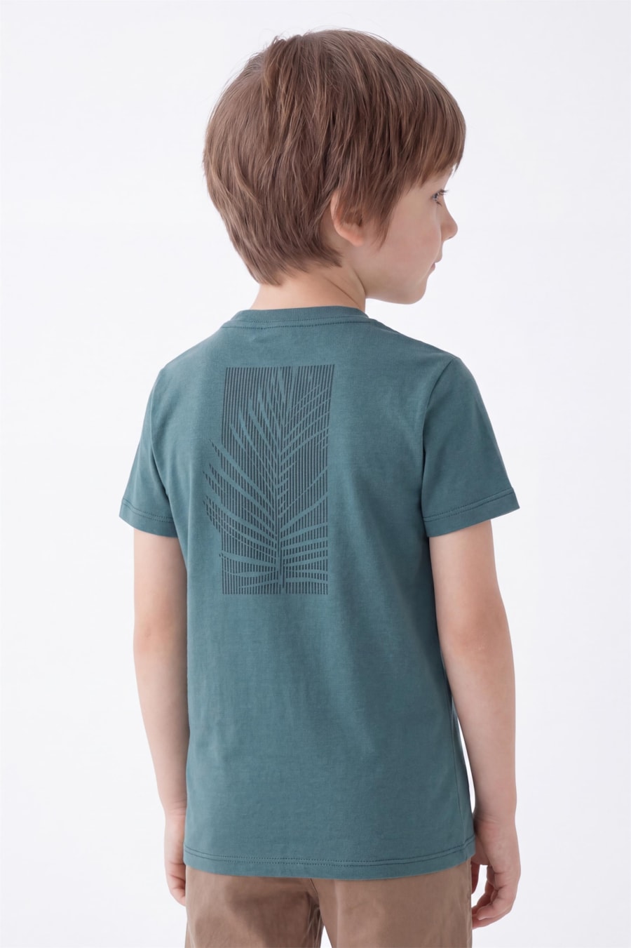 Camiseta Manga Curta Infantil Folhagem Pinho — foto 1 de 5