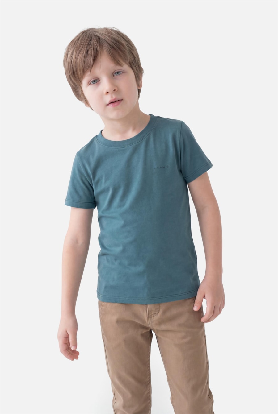 Camiseta Manga Curta Infantil Folhagem Pinho — foto 3 de 5