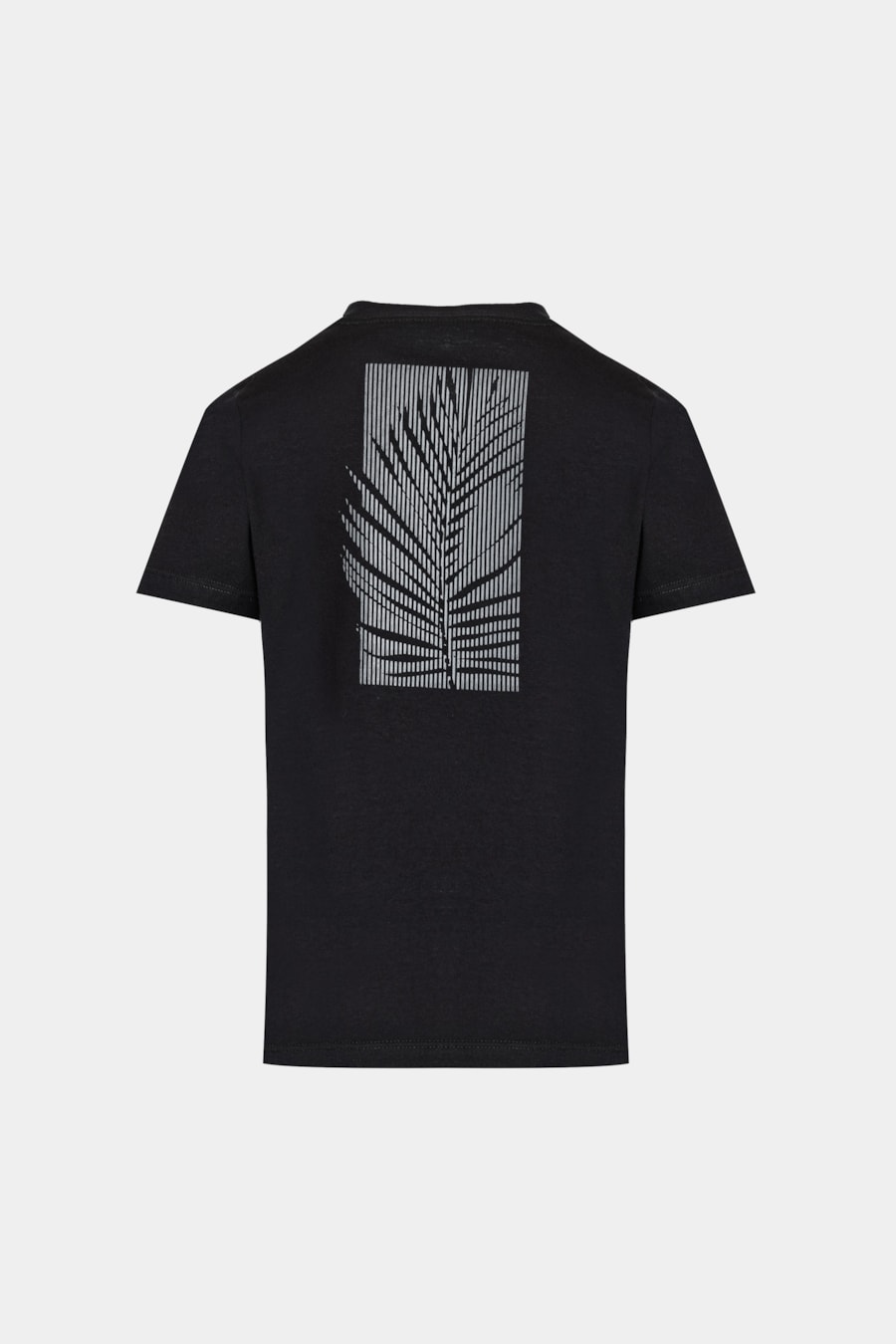 Camiseta Manga Curta Infantil Folhagem Preto — foto 2 de 2