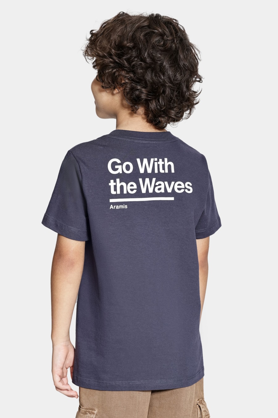 Camiseta Manga Curta Infantil Go With The Waves Navy — foto 5 de 7