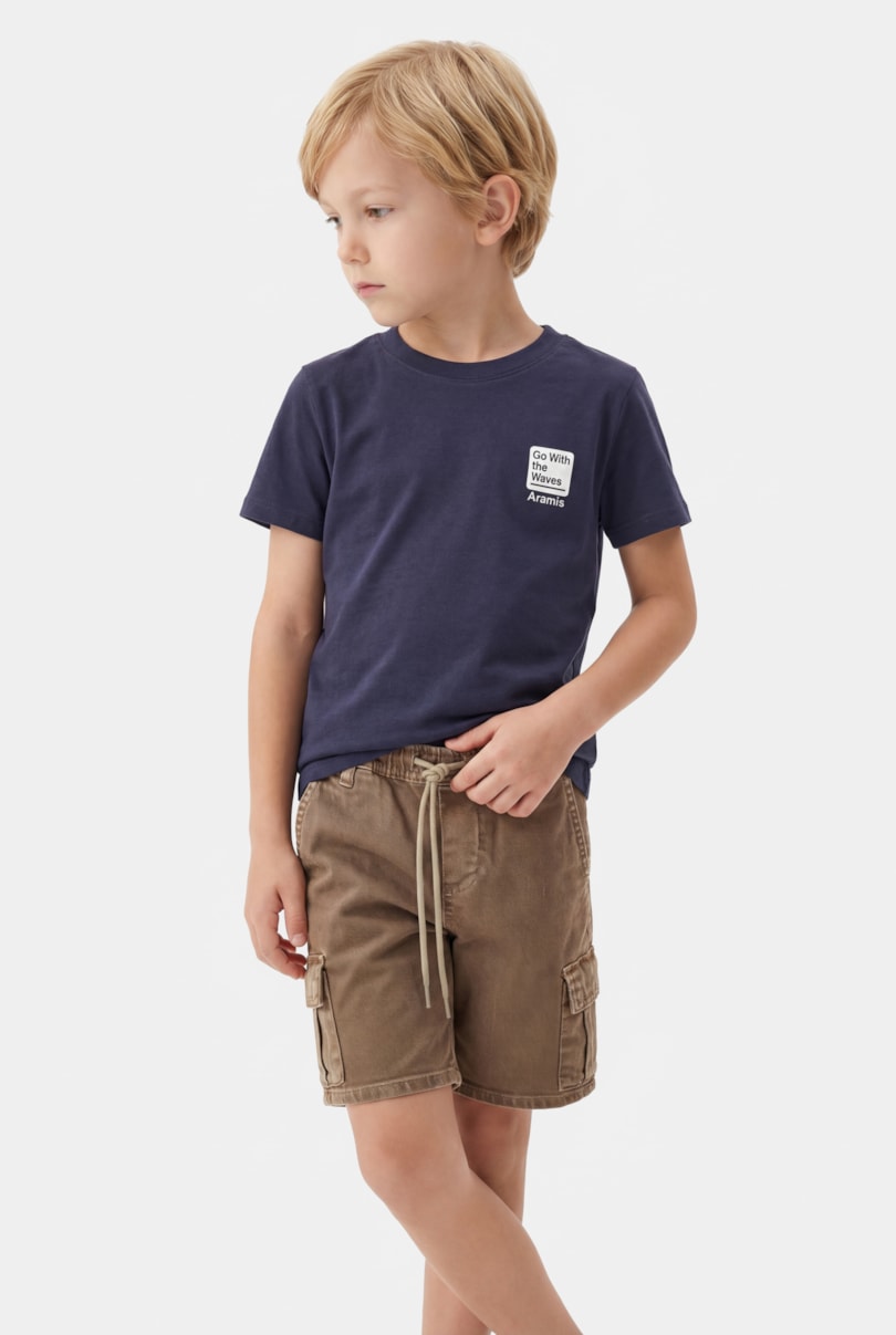 Camiseta Manga Curta Infantil Go With The Waves Navy