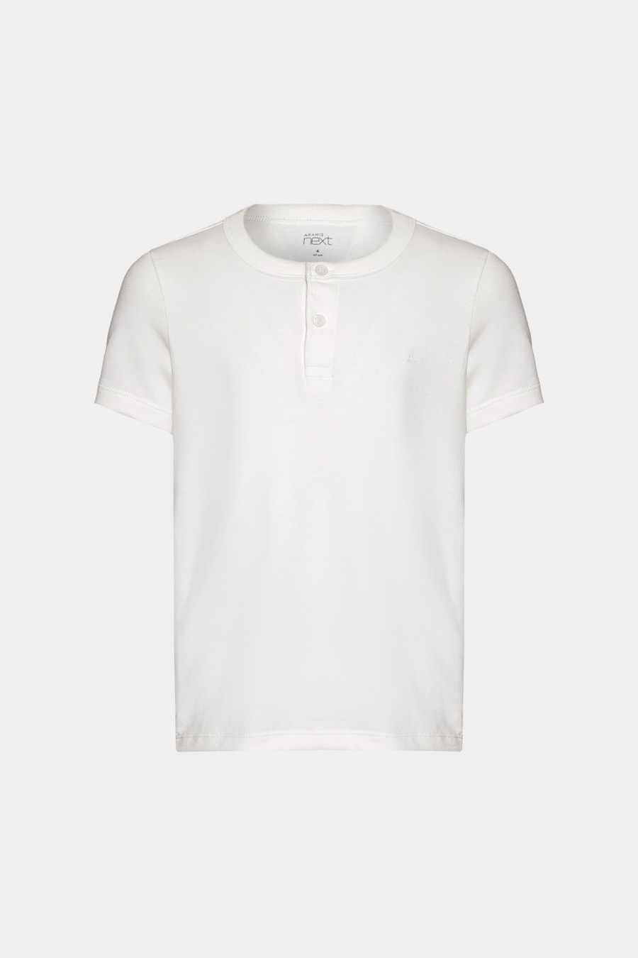 Camiseta Manga Curta Infantil Henley Lisa Off White — foto 3 de 3