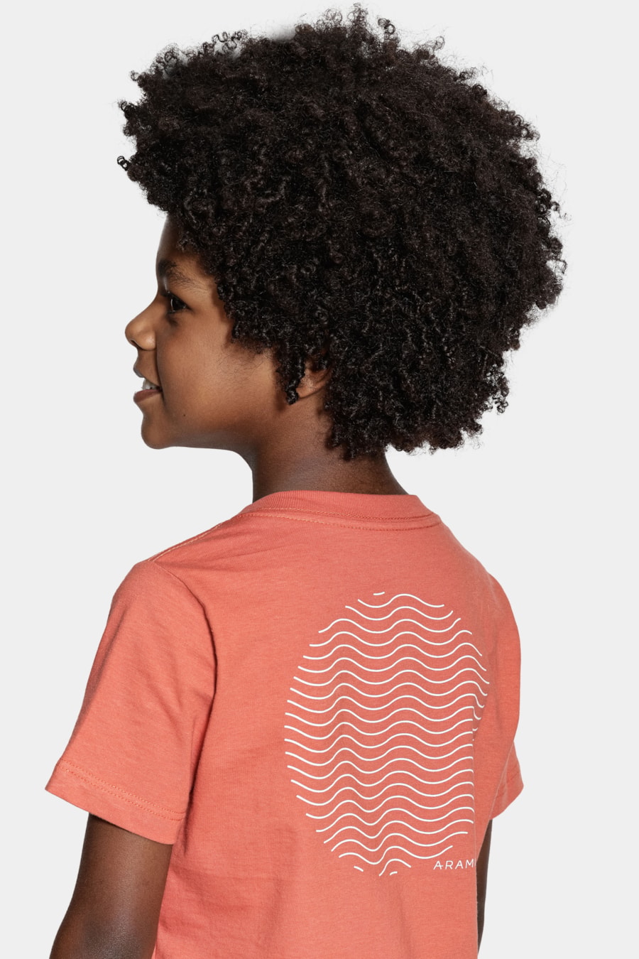 Camiseta Manga Curta Infantil Linhas Cobre — foto 4 de 7