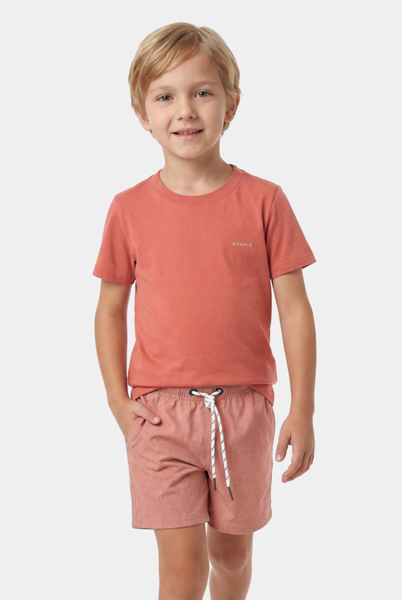 Camiseta Manga Curta Infantil Linhas Cobre