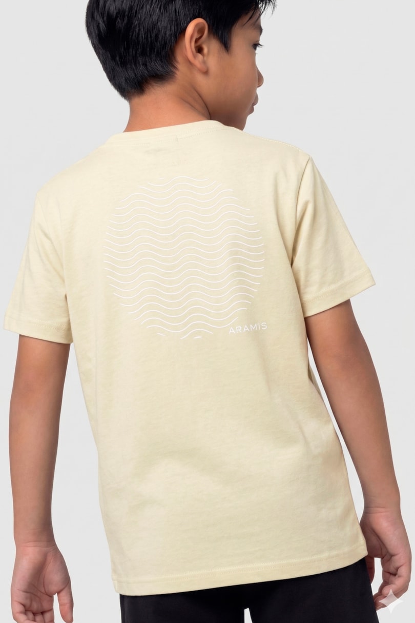 Camiseta Manga Curta Infantil Linhas Vanilla 116