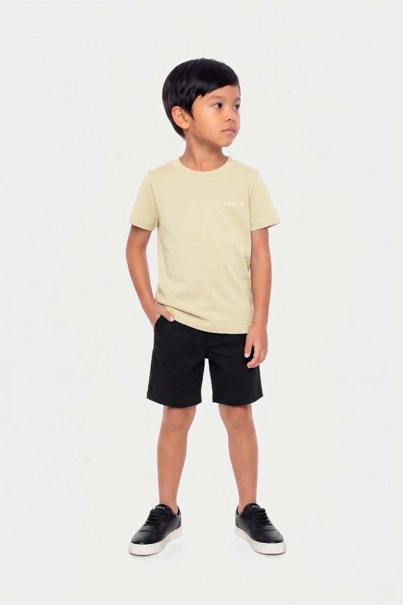 Camiseta Manga Curta Infantil Linhas Vanilla 116
