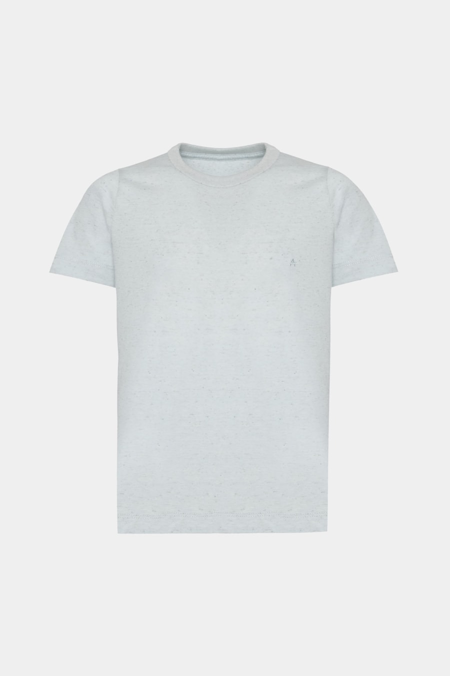 Camiseta Manga Curta Infantil Linho Bicolor Azul Claro — foto 3 de 3