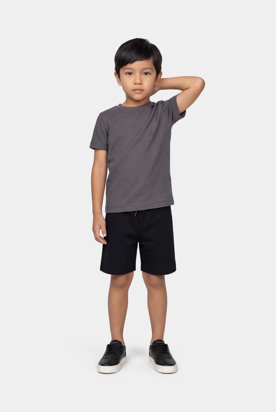 Camiseta Manga Curta Infantil Lisboa Cinza — foto 2 de 3