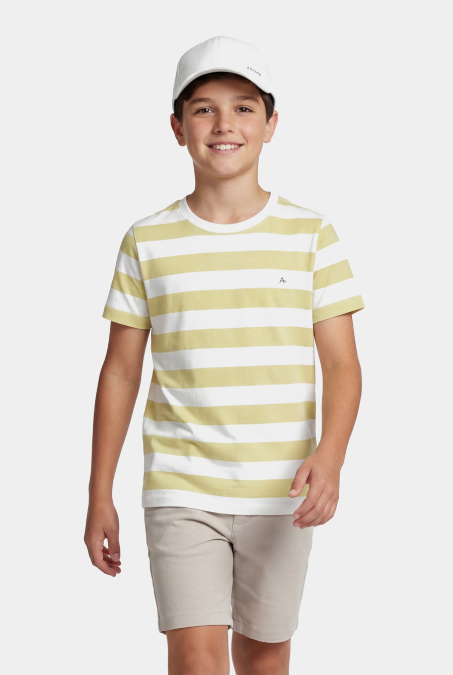 Camiseta Manga Curta Infantil Listrada Off White C/ Citrico — foto 1 de 5