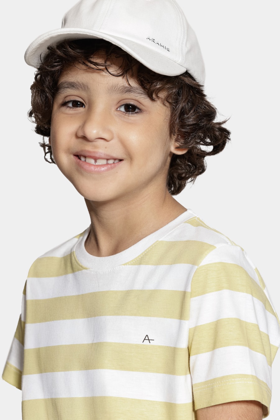 Camiseta Manga Curta Infantil Listrada Off White C/ Citrico — foto 3 de 5