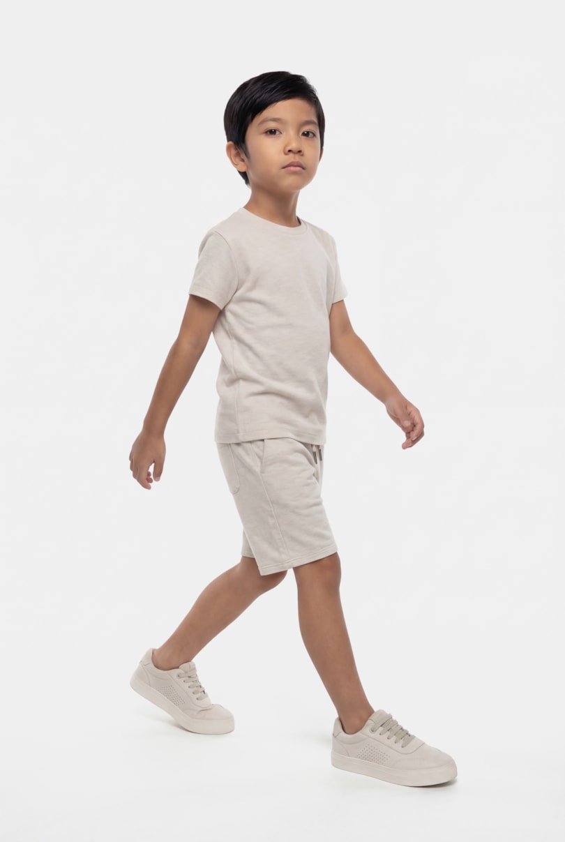 Camiseta Manga Curta Infantil Maxlin Natural