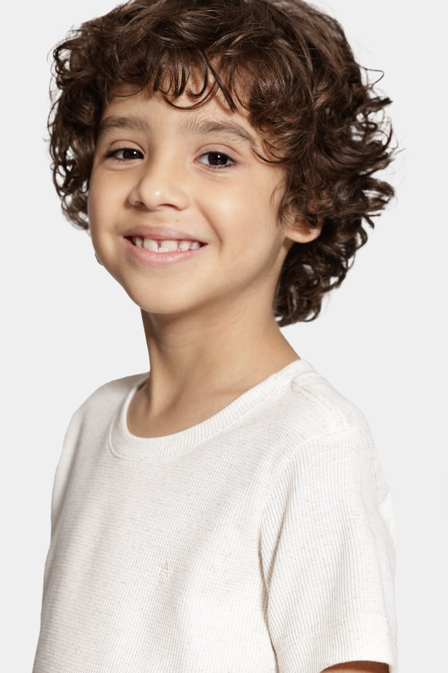 Camiseta Manga Curta Infantil Maxlin Natural — foto 4 de 7