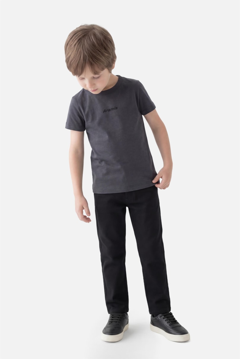 Camiseta Manga Curta Infantil Oversized Antracite 117