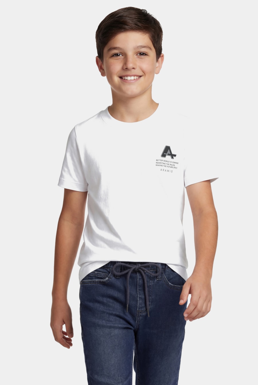Camiseta Manga Curta Infantil Patch Off White — foto 1 de 5