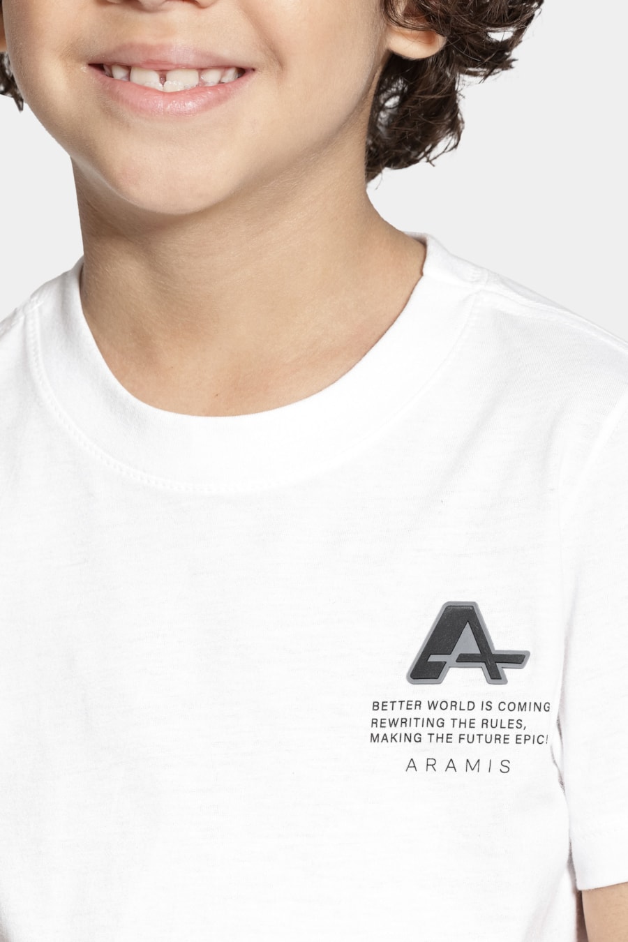 Camiseta Manga Curta Infantil Patch Off White — foto 3 de 5