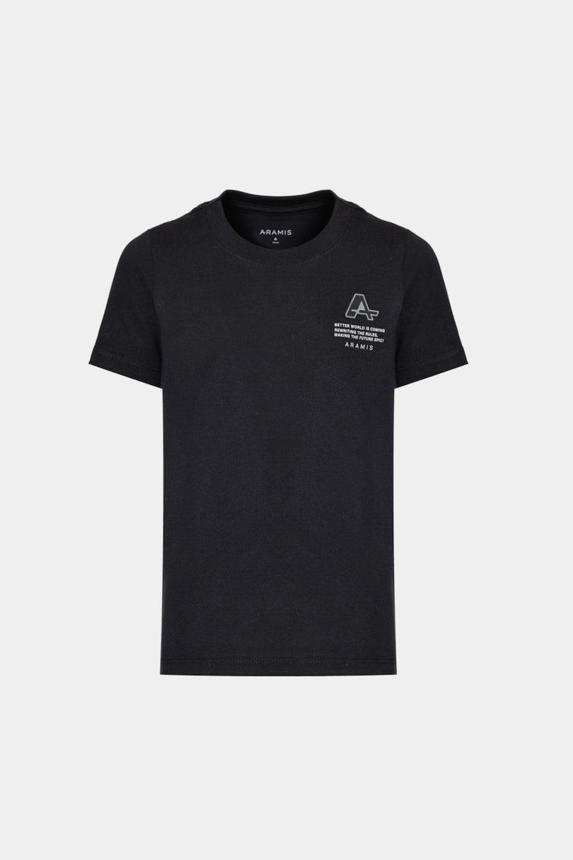 Camiseta Manga Curta Infantil Patch Preto