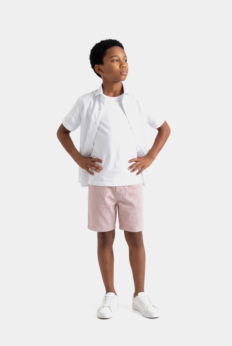 Camiseta Manga Curta Infantil Piquet Algodão Peruano Branco