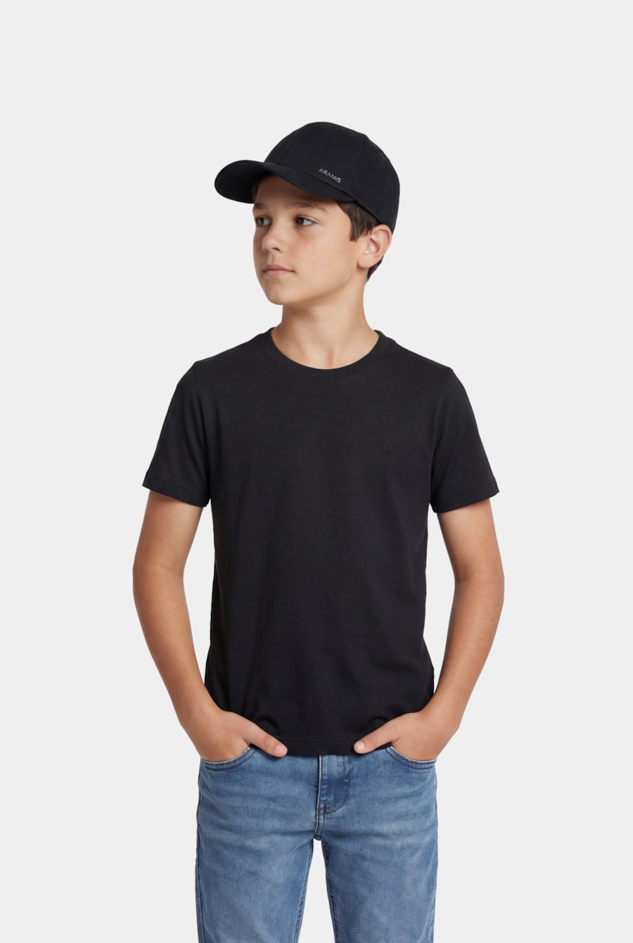 Camiseta Manga Curta Infantil Piquet Algodão Peruano Preto — foto 1 de 3